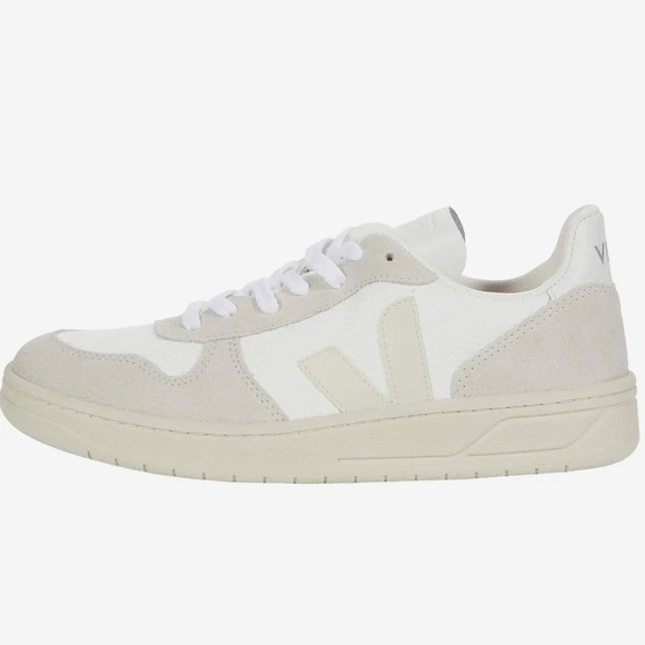 Veja Shoes - Veja V-10 Suede Sneakers in B-Mesh White/Natural/Pierre Size 9